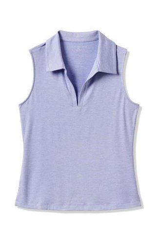 Travis Mathew Skyloft Light Sleeveless dámske polo, heather soft blue