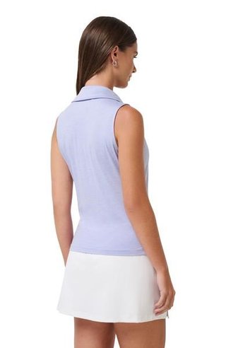 Travis Mathew Skyloft Light Sleeveless dámske polo, heather soft blue