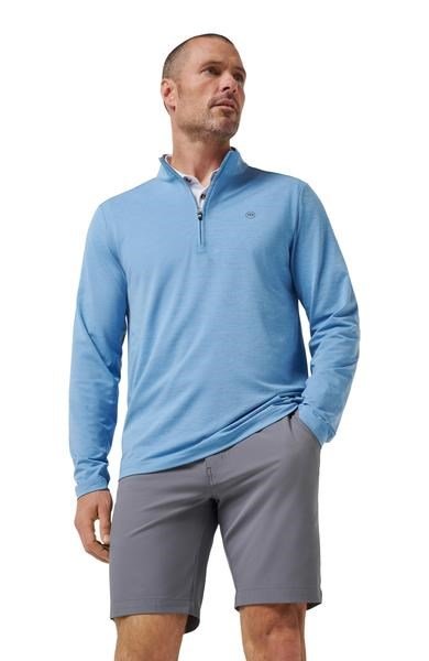 Travis Mathew Heater Pro 1/4Zip pánska mikina, pacific coast