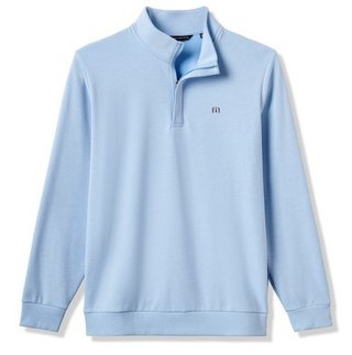 Travis Mathew Cloud Quarter Zip 2.0 pánska mikina, heather powder blue