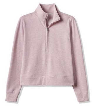 Travis Mathew Cloud Fleece Half-Zip dámska mikina, heather violet ice