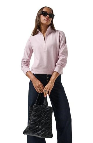 Travis Mathew Cloud Fleece Half-Zip dámska mikina, heather violet ice