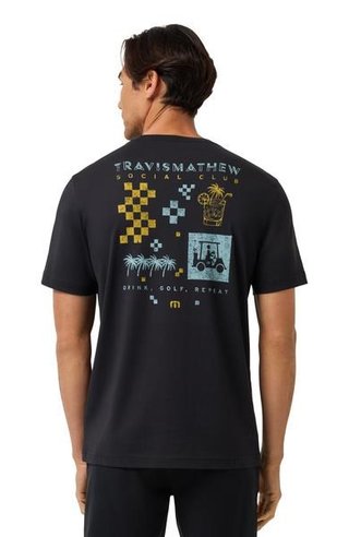 Travis Mathew Beverage Cart Tee pánske tričko, čierne