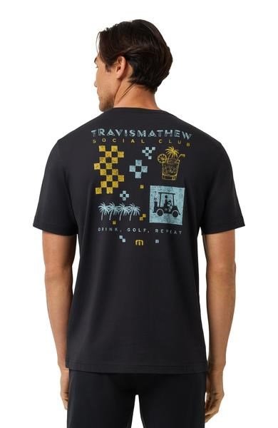 Travis Mathew Beverage Cart Tee pánske tričko, čierne