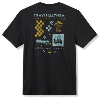 Travis Mathew Beverage Cart Tee pánske tričko, čierne