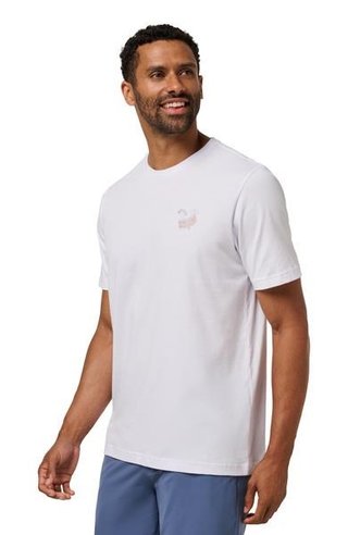 Travis Mathew Founding Member Tee pánske tričko, biele