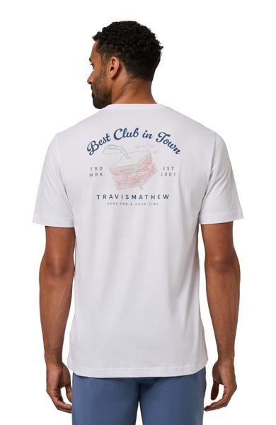Travis Mathew Founding Member Tee pánske tričko, biele