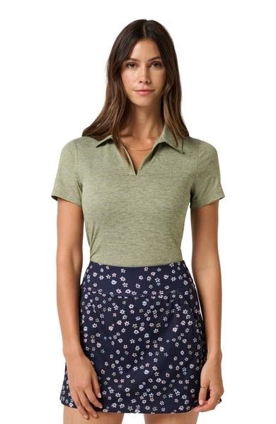 Travis Mathew Skyloft Light dámske polo, heather oil green