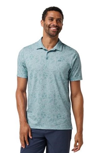 Travis Mathew Featherweight Paradise pánske polo, forget me not
