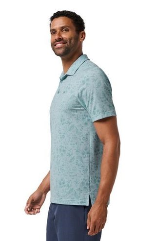 Travis Mathew Featherweight Paradise pánske polo, forget me not