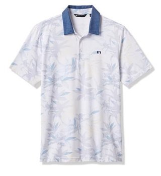 Travis Mathew Featherweight Drift pánske polo, biele