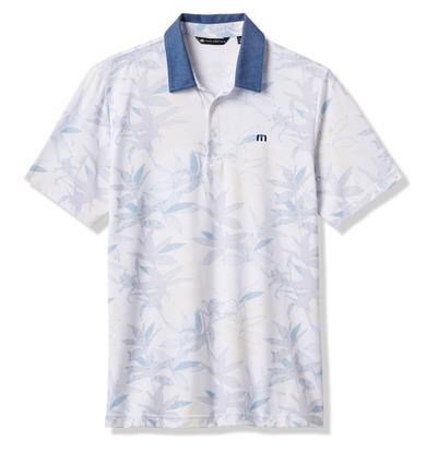 Travis Mathew Featherweight Drift pánske polo, biele