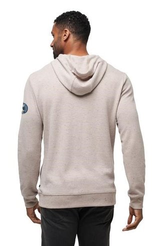 Travis Mathew Cloud Wafle pánska mikina, oxford tan