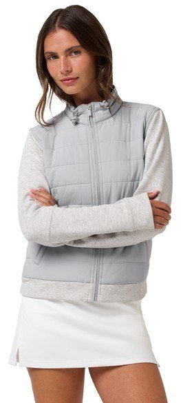 Travis Mathew Skyloft Soft Espresso Martini dámska bunda, heather light grey