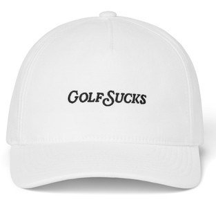 Travis Mathew Golf Sucks pánska kšiltovka, biela