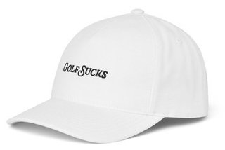 Travis Mathew Golf Sucks pánska kšiltovka, biela