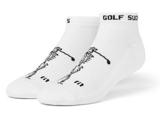 Travis Mathew Golf Sucks Ankle golfové ponožky, biele