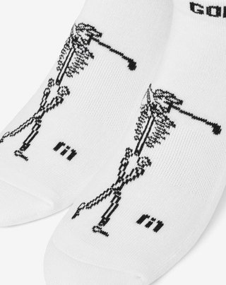 Travis Mathew Golf Sucks Ankle golfové ponožky, biele