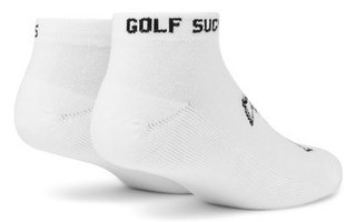 Travis Mathew Golf Sucks Ankle golfové ponožky, biele
