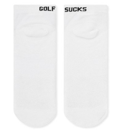 Travis Mathew Golf Sucks Ankle golfové ponožky, biele