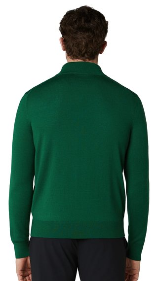 Callaway 1/4 Zip Mock pánsky sveter, deep galapagos green