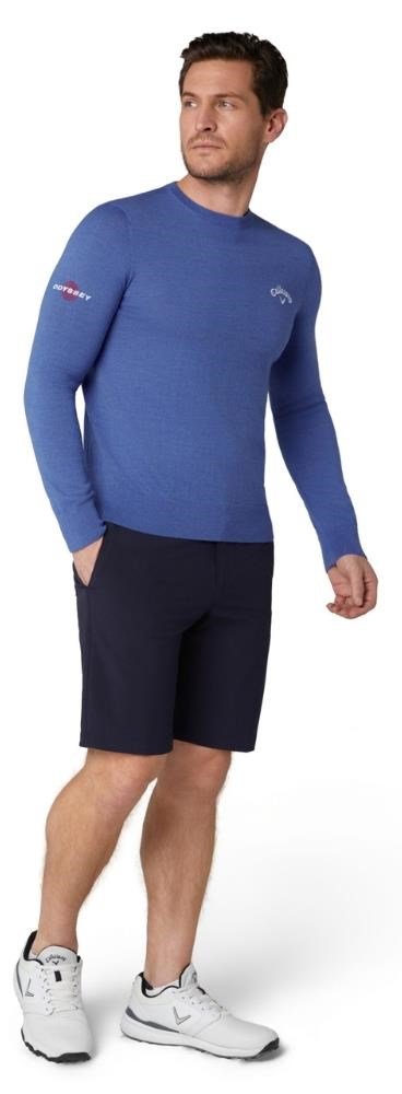 Callaway Crew Neck Merino Mix pánsky sveter, light magnetic blue heather