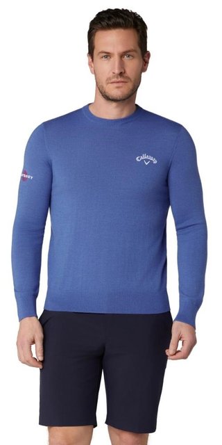 Callaway Crew Neck Merino Mix pánsky sveter, light magnetic blue heather