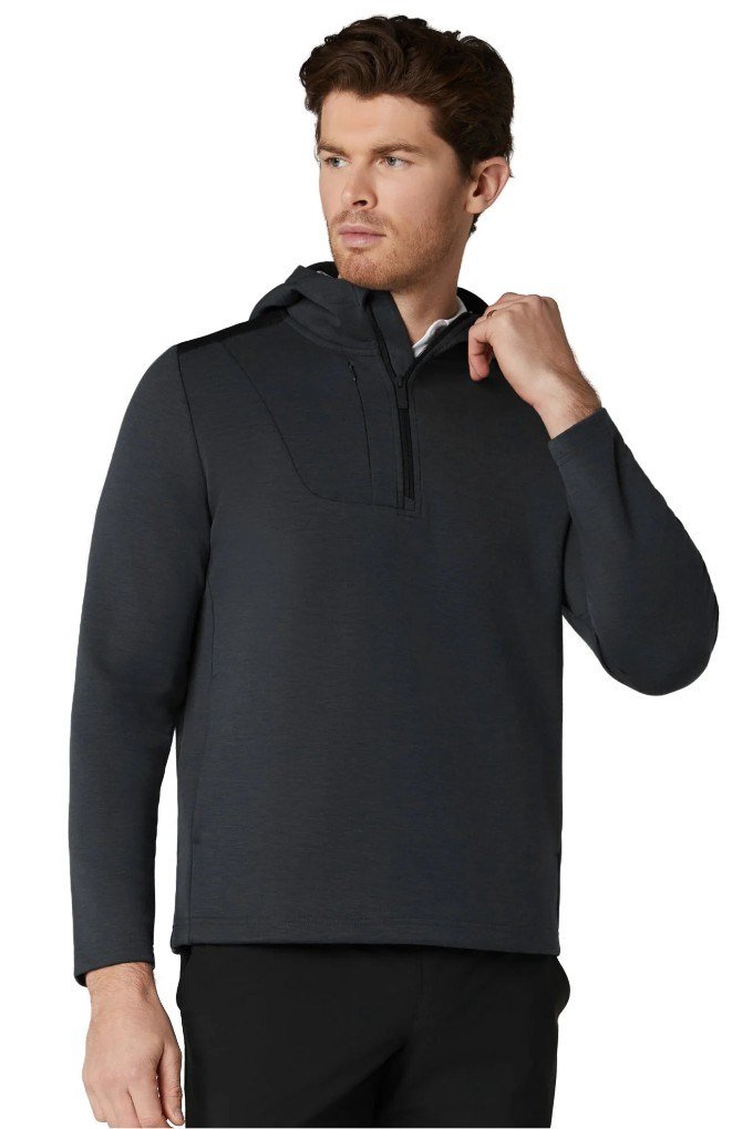 Callaway Soft Touch 1/4 Zip Premium pánska mikina, black heather