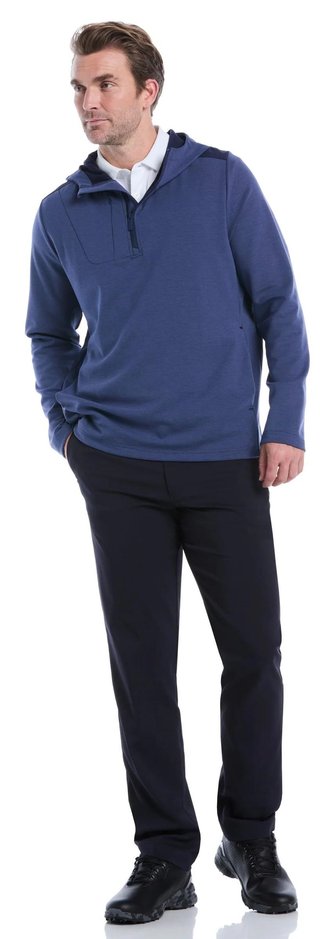 Callaway Soft Touch 1/4 Zip Premium pánska mikina, heather peacoat
