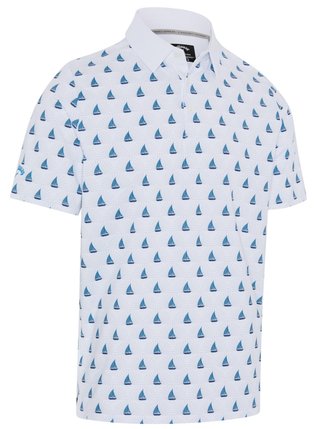 Callaway Sailboat Sunset Geo Print pánske polo, bright white