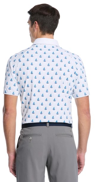 Callaway Sailboat Sunset Geo Print pánske polo, bright white