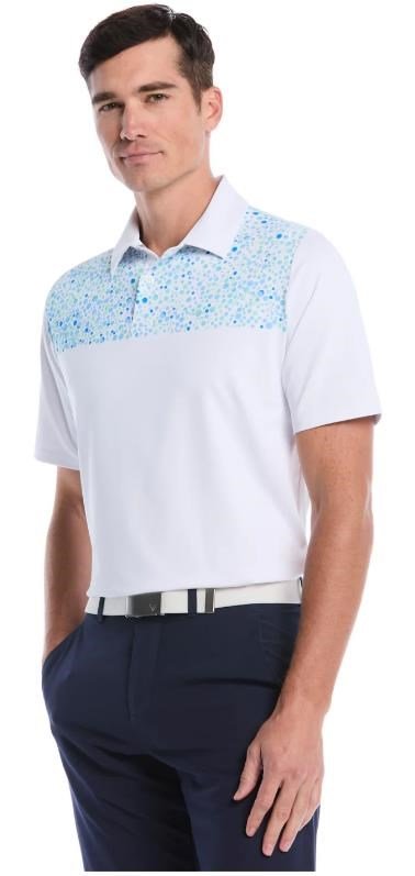 Callaway Driving Range Engineered Print pánske polo, bright white