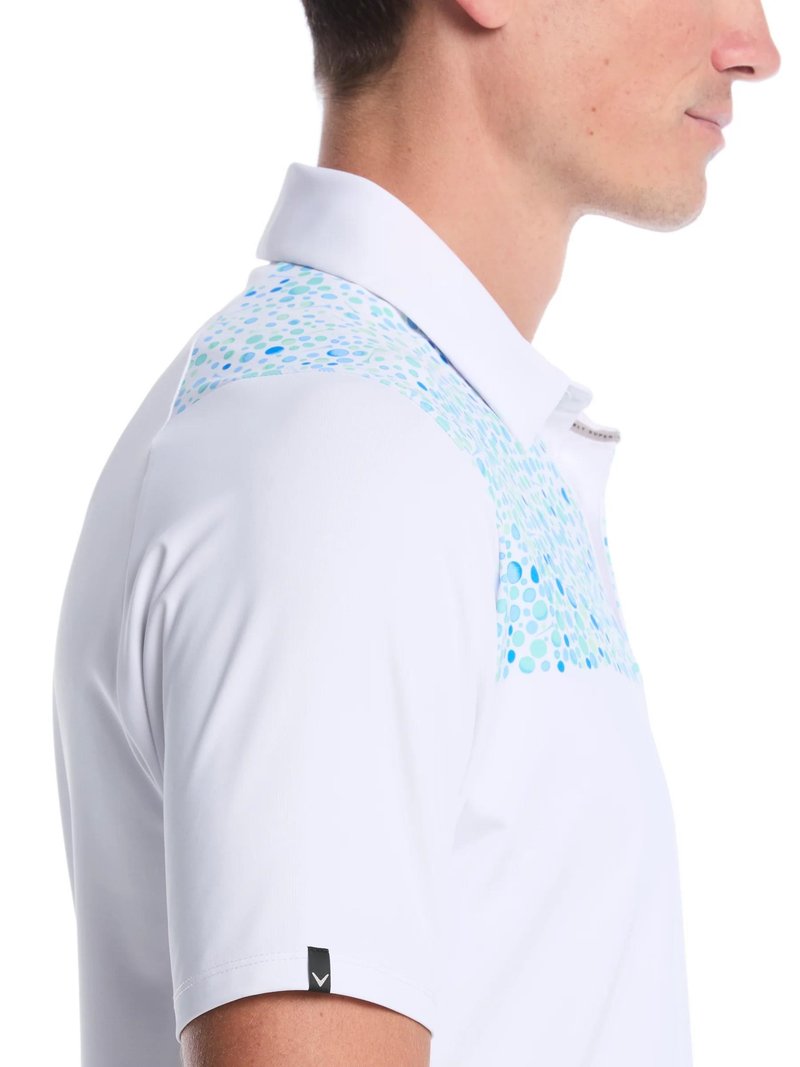 Callaway Driving Range Engineered Print pánske polo, bright white