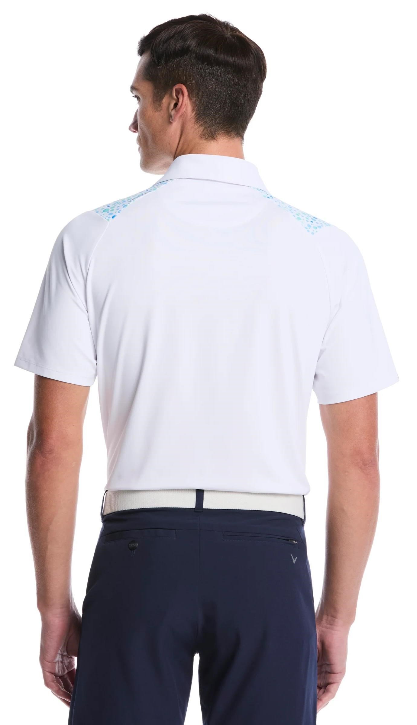 Callaway Driving Range Engineered Print pánske polo, bright white