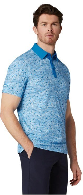 Callaway Hex Marble pánske polo, brilliant blue