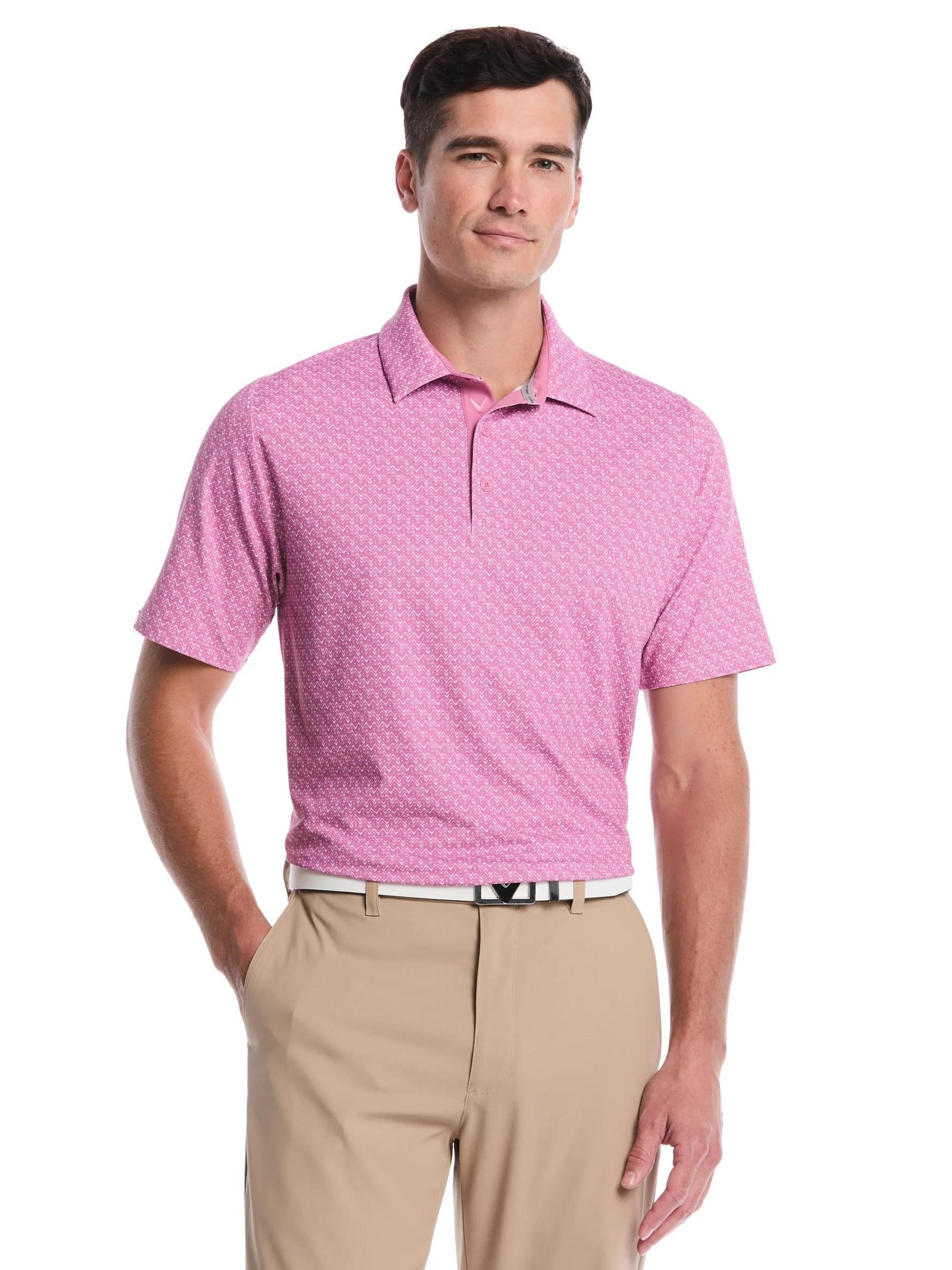 Callaway Timeless Chev pánske polo, rose boquet