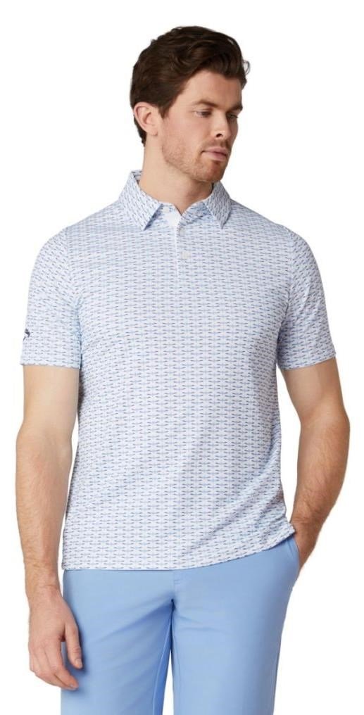 Callaway Albatross Geo Print pánske polo, bright white