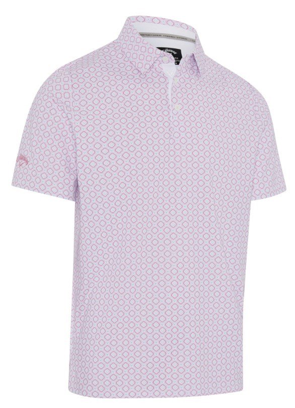 Callaway Club Print pánske polo, bright white