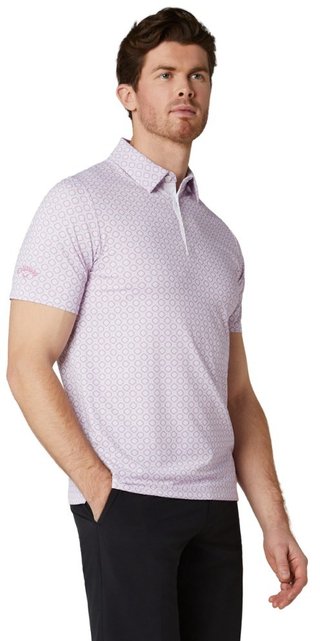 Callaway Club Print pánske polo, bright white