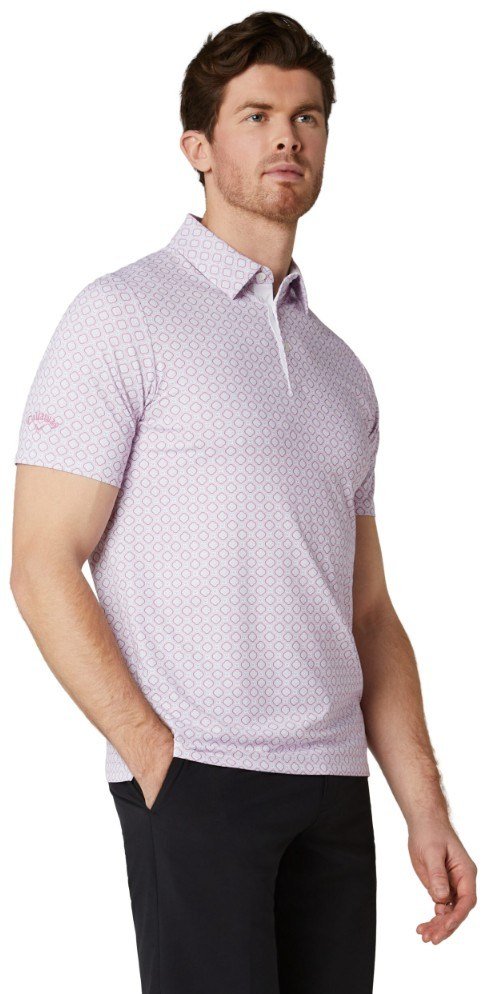 Callaway Club Print pánske polo, bright white