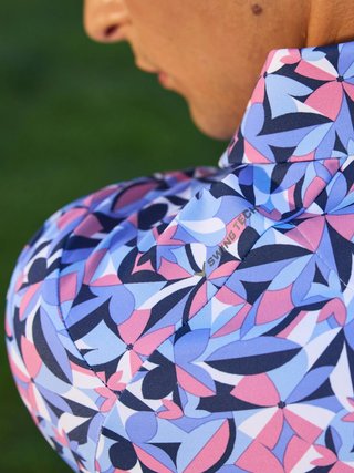 Callaway Dogwood Floral Geo pánske polo, vista blue