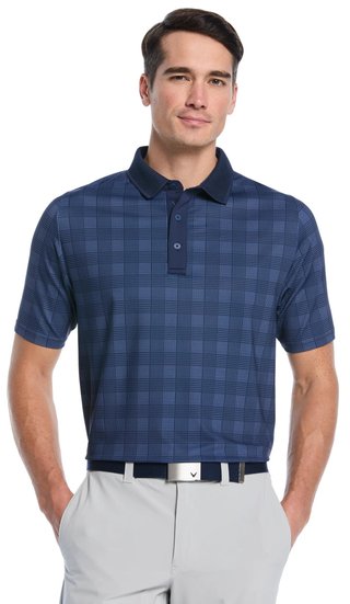 Callaway ChevPlaid Print pánske polo, navy