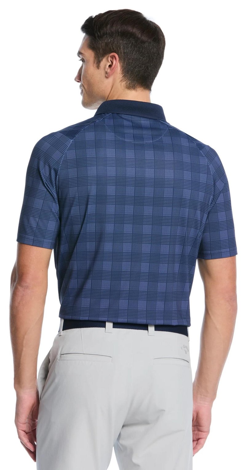 Callaway ChevPlaid Print pánske polo, navy
