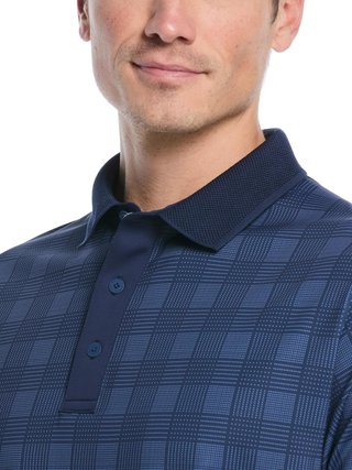 Callaway ChevPlaid Print pánske polo, navy