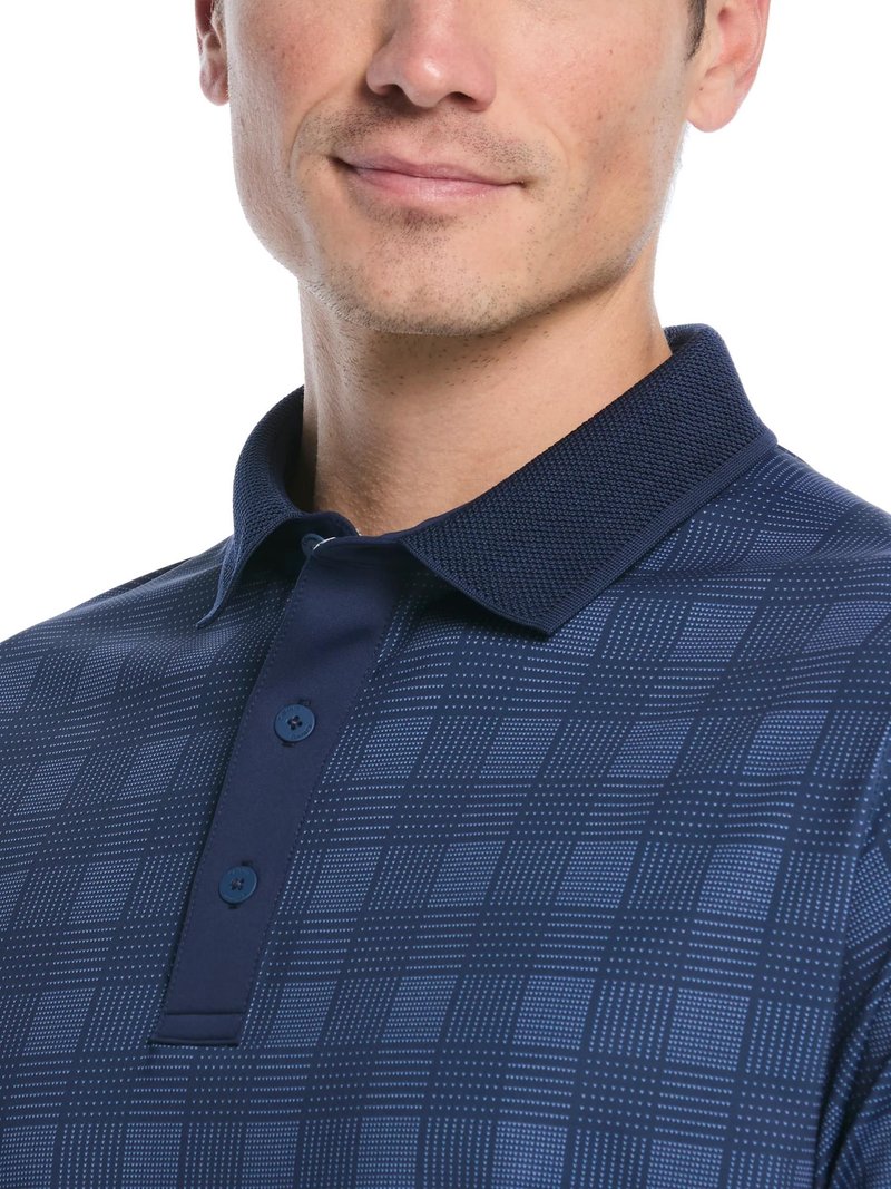 Callaway ChevPlaid Print pánske polo, navy