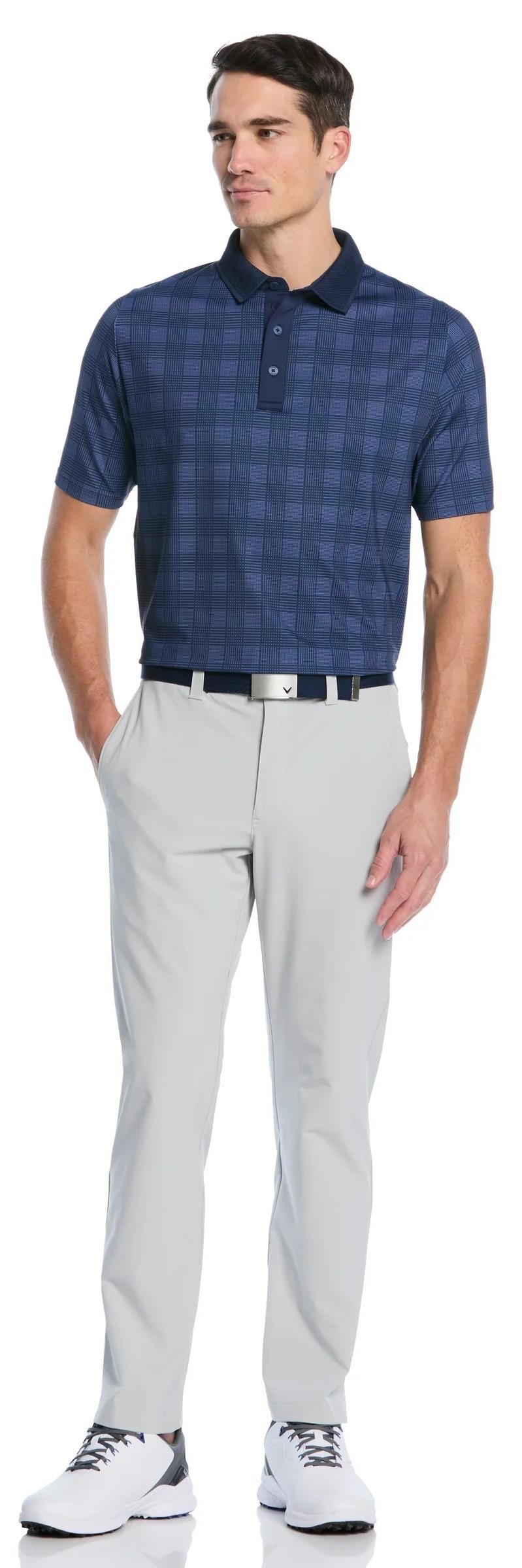 Callaway ChevPlaid Print pánske polo, navy