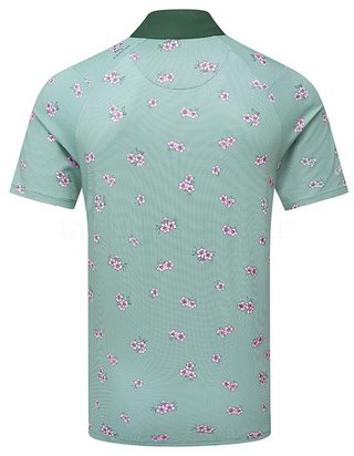 Callaway Azalea Gingham pánske polo, galapagos green