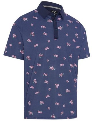Callaway Azalea Gingham pánske polo, peacoat