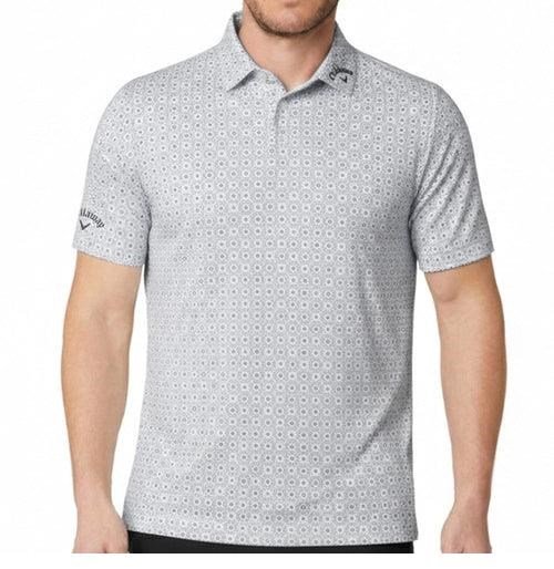 Callaway Foulard Printed pánske polo, bright white