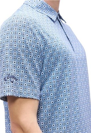 Callaway Foulard Printed pánske polo, peacoat